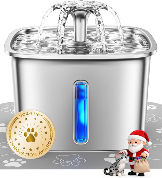 Veken Stainless Steel Pet Fountain