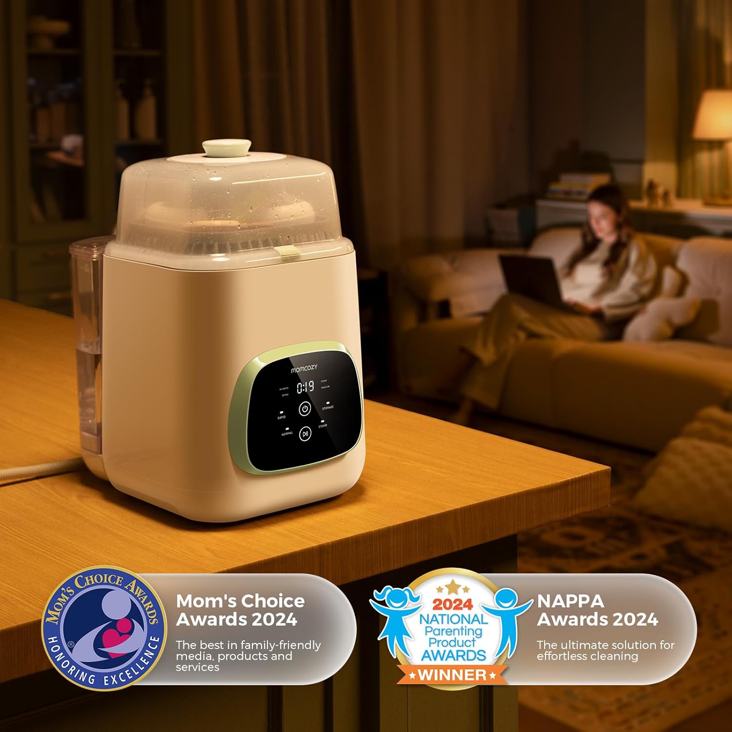 Momcozy KleanPal Pro: All-in-One Baby Bottle Washer, Sterilizer, Dryer for Pump Parts